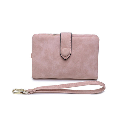 Women's Frosted Large Capacity Short Wallet