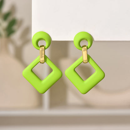 Square Hollow Fashion Long Earrings