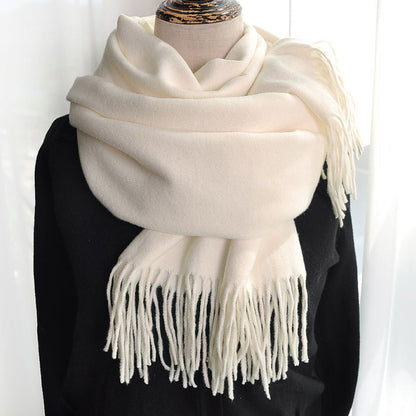 Solid Color Imitation Cashmere Scarf for Women Solid Color Scarf